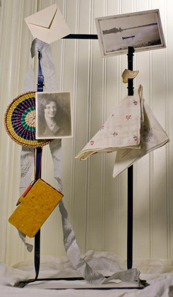 my first dress up of my new treasure a vintage card rack