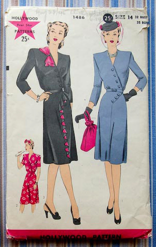 Hollywood four star Ebay contest dress pattern vintage bow