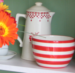 crockery in hutch